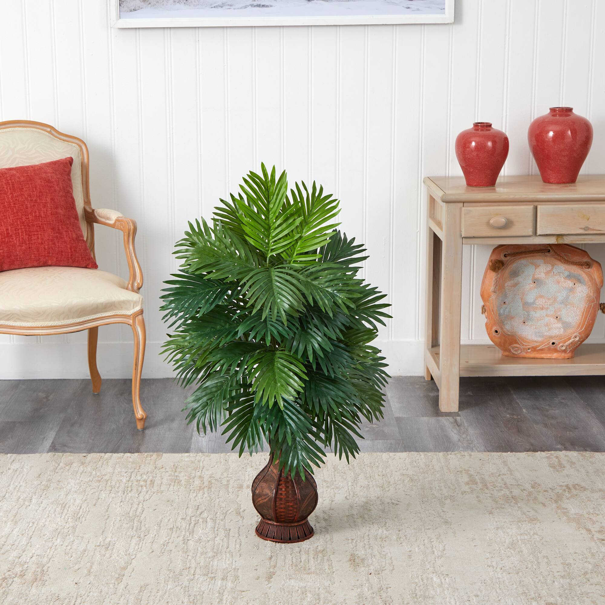 37" Artificial Areca Palm Plant with Urn